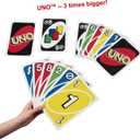 Mattel Games Giant UNO Card Game for Kid, Adult & Families, Color Blind Accessible & Customizable Large Deck
