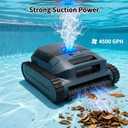 Cordless Robotic Pool Vacuum Cleaner, Intelligent Route Planning, Wall & Waterline Climbing, 90-Min Runtime, for Above Ground/Inground Pools up to 1614 sq. ft, APP Support,Orange