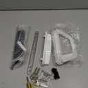 Sliding Patio Door Handle Set with Mortise Lock, Suitable for Sliding Glass Patio Door Thickness from 1.5in to 2in, 4-15/16" Screw Holes, Need to Drill, Reversible Design, Keyed, White