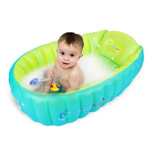 | Inflatable Baby Bathtub,Newborn Bathtub Seat for Infant,Non-Slip Baby Pool for Sitting up,Foldable Toddler Tub Shower,Portable Travel Bath for Kids 0-6 Year (Multi)