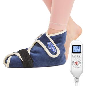 1 Pack Electric Heated Foot Ankle Warmer - Feet Heating Pad Deep-penetrating Heat for Achilles Tendinitis & Plantar Fasciitis - Auto Shut Off & 86-158 Foot Brace Women Men