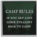 Stupell Industries Camp Rules If You Get Lost Funny Giclee Framed Wall Art, Design by Daphne Polselli (17L" x 17W")