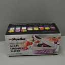 Mueller Pro-Series 10-in-1, 8 Blade Vegetable Chopper, Onion Mincer, Cutter, Dicer, Egg Slicer with Container, French Fry Cutter Potatoe Slicer, Home Essentials & Kitchen Gadgets, Salad Chopper (White Sand/Gray)