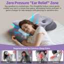 Piercing Pillow for Side Sleepers, Memory Foam Ear Hole Pillow for Ear Pain Relief & CNH, Cervical Neck Support Pillow, Ergonomic Butterfly Design with Cooling Cover