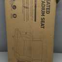 HOPERAN Dual-Sided Heated Stadium Seats for Bleachers with Back Support, 3 Levels Heating Stadium Seating for Bleachers Seat with Backrest, 5 Pockets Portable Stadium Chair for Outdoor (21", Black)