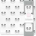 SwaddleDesigns Cotton Muslin Swaddle Blanket, Receiving Blanket for Boys & Girls, Best Shower Gift, 46x46 inches, Black Panda