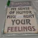 Funny Man Cave Decor Garage Metal Tin Signs Wall Decor For Bedroom Men Room Door Funny Office Desk Decor Sign Cool House Rules Poster For Men My Sense Of Humor Might Hurt Your Feelings Sign 8x12 Inch (11)