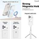Vooii Magnetic for iPhone 17 Pro Case, Compatible with Magsafe (Premium Liquid Silicone) (Integrated Camera Control Button) Full Body Protective Anti-Scratch Microfiber Lining 6.3", White