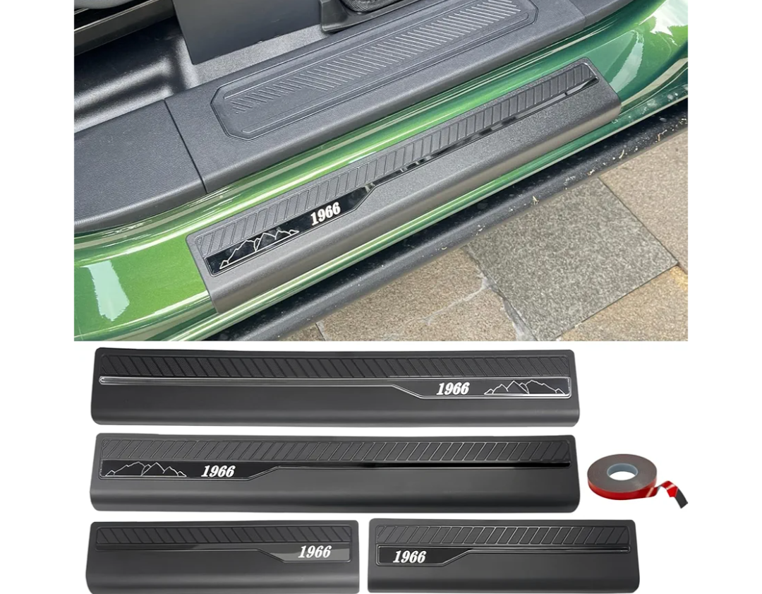 Door Sill Protector for Ford Bronco 2025 2024 2023 2022 2021 Accessories 4 Door, Car Door Step Guard Cover Kit Door Edge Guards