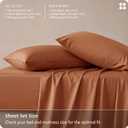 Bedsure Full Size Bed Sheets, Cooling Sheets, Rayon Derived from Bamboo, PureWoven, Breathable & Soft, Deep Pocket Up to 16 Inches, Hotel Luxury Silky Bedding for Hot Sleepers, Burnt Orange
