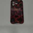 Cute Phone Case for iPhone 17 Pro Case Tortoise Shell Pattern Leopard Full Camera Protective Slim Shockproof Cool Trendy Aesthetic-Brown Amber