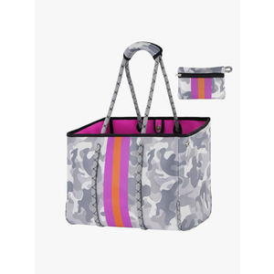QOGiR Neoprene Multipurpose Beach Bag Tote with Inner Zipper Pocket