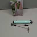 Maestri House Rechargeable Milk Frother with Stand, LunaFro Handheld Electric Foam Maker Waterproof Detachable Stainless Steel Whisk Drink Mixer Foamer for Lattes, Cappuccino (Blue)