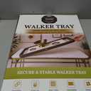 Walker Tray for Folding Walker with Cup Holders, Non-Slip Mat & Bag - Adjustable Universal Plastic Food Table for Seniors - Detachable Guardian Accessories - Removable Walker Trays for rolling walker