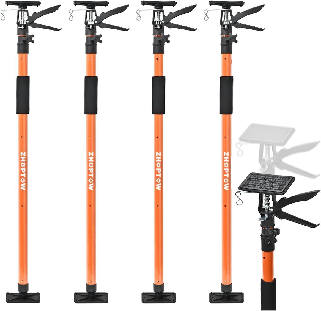Adjustable Support Pole-Cabinet Jack, Drywall Lift, 45"-114" Adjustable Height, Supports Up to 154lbs, 3rd Hand,Cabinet Jacks for Installing cabinets,Ceiling, Cargo Bars