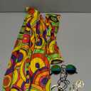 70s Hippie Dress Costumes Necklace Earrings Sunglass Women Disco Outfit, 60s Party Costume, Halloween Retro Dresses, S