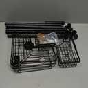 KEGII Corner Shower Caddy Tension Pole - Shower Tension Rod Organizer, Floor to Ceiling Shower Caddy 25-114.2 inch, Towel Rack Corner Waterproof, Black