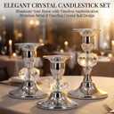 Candlestick Holders Taper Candle Holders, Candle Stick Candle Holder for Table Centerpiece, Wedding Reception, Festive Christmas Mantel Decoration or Home Decor(Silver, 6 Sets(12 Pcs))