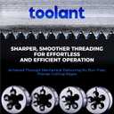 toolant 45pcs Metric Tap and Die Set, M6-M24 Large Threading Set with Round Dies for Cutting and Rethreading Internal and External Threads