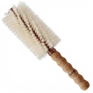 Boar Bristle Round Brush 2.75 Inch | Solid Wood Barrel, Cork Handle, 2.4 oz Blowout Brush for Fine to Medium Hair