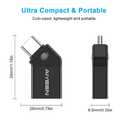 2 x USB C to USB Adapter(2 Pack), 45 Degree USB-C Male to USB 3.0 Female Adapter OTG Converter Compatible with MacBook Pro 2019/2018, Samsung and More Type-C Device, Black