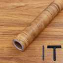 COSNIGHT Wood Grain Contact Paper with Tools, Peel and Stick Wallpaper, Self Adhesive Wall Paper for Countertop Drawer Shelf Liner Cabinet Easy to Clean 15.7In x 196In