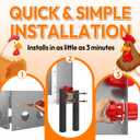 Chicken Feeder Metal 40lb,Automatic Chicken Feeder with Viewing Window,No Waste Height Adjustable Large Capacity Poultry Equipment,Rat Proof,Rodent Proof,Weatherproof Silo,Outdoor Chicken coop