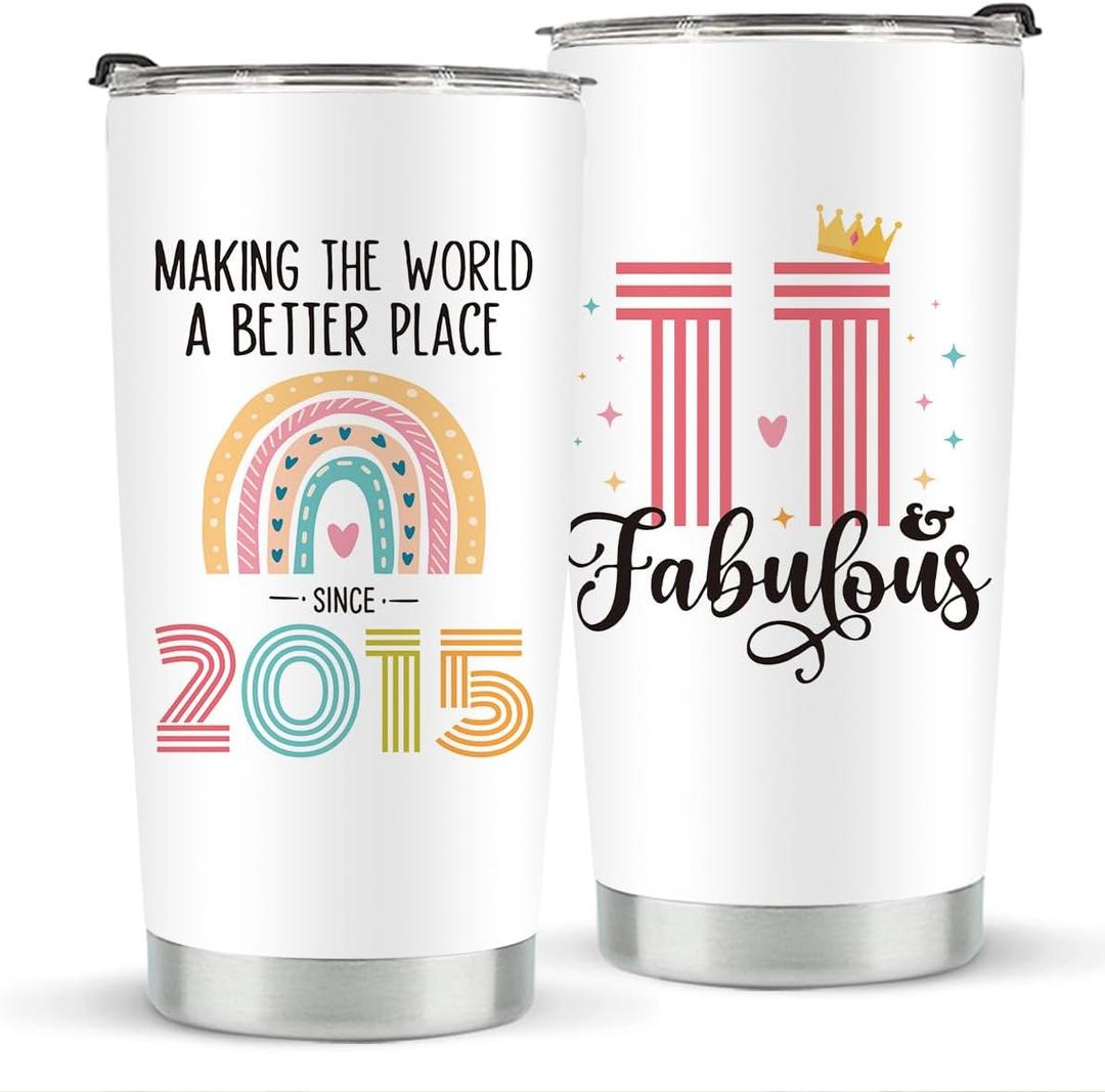 Stainless Steel Vacuum Insulated Tumbler - 20 oz, 11th Birthday Gift Idea for Girls