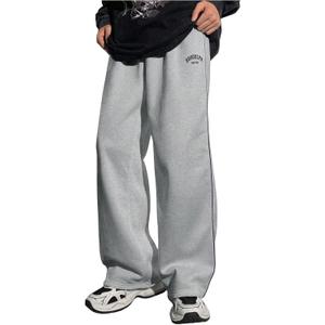 RoseSeek Boy's Letter Wide Leg Baggy Sweatpants Athletic Track Pants Jogger