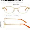 SODQW Blue Light Blocking Glasses for Women, Oval Glasses Frame non prescription Blue light Glasses