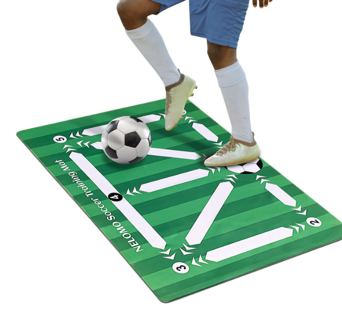 Soccer Training Mat Soccer Workout Drill Equipment Indoor Soccer Skills Drills Pad Soccer Training Drills Mat Ideal for Youth Soccer Player and Coaches Fundamentals Training