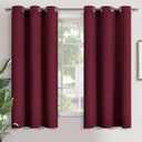 YoungsTex Burgundy Blackout Curtains 63 Inch Length 2 Panels for Bedroom - Thermal Insulated Drapes with Grommet Room Darkening for Living Room Window, 42 x 63 Inch