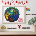 Wooden Jigsaw Puzzle for Adults,Night Tree House Animals Shaped Magic Puzzle Pieces Best Gift for Adults,Can be Used as a Cool Mouse Pad,241pcs,(13.38 * 13.38 inches)