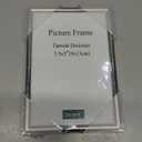 DECANIT 3.5x5 Picture Frame Metal, Thin Profile Photo Frame 3.5 by 5 Inch, Display for Wall or Tabletop,Silver