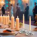 Vintage Candlestick Silver Candle Holder Taper Candle Sticks Holder Decor Table Centerpiece Wedding Festive Christmas Mantel Decoration Or Home Decor