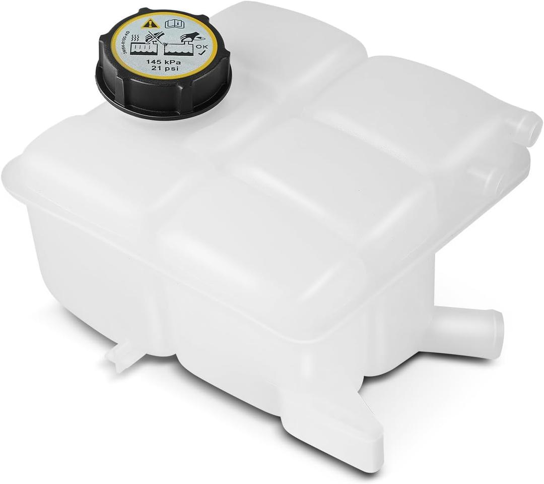 A-Premium Front Engine Coolant Recovery Reservoir Tank [with Cap] Compatible with Ford Vehicles - 2013-2018 C-Max, 2013-2016 Escape, 2012-2018 Focus & 2014-2016 Transit Connect