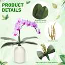 12 Pcs Faux Phalaenopsis Orchids Leaves Artificial Orchids Leaves 9 Inch Green Leaf Plants Green Faux Leaf Latex Cymbidium Stems for Flowers Arrangements Pot Decor