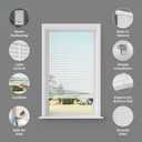 Room Darkening Cordless Mini Blind - 27" W x 64" L - White, Over 1,400 Custom Sizes Starting at 9.97, Durable 1" Vinyl Slats, Smooth Lift Operation, Horizontal Window Shades by Lumino