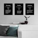 Inspirational Canvas Wall Art Poster Print Motivational Success Hustel Ambition Entrepreneur Quotes Inspiring Picture Painting Wall Decor Artwork for Modern Home Bathroom Ready to Hang [36''W x 16''H]