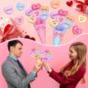 Demonwer 24 Set Mother's Day Flower Bouquet Craft Kit DIY Flower Greeting Card Handmade Bouquet Cards Craft Gifts for Valentine School Classroom Exchange Gift Party Supplies (Heart)