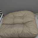 RACLVAY Outdoor Chair Cushions, Outdoor Cushions, Patio Chair Cushions, Indoor Full-Length Ties for Non-Slip Support, Premium Comfortable Thick Fiber, Set of 2 (Beige, 19 x19 Inch)