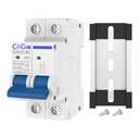 DC Miniature Circuit Breaker, CGELE 2 Pole 40 Amp 1000V DC Disconnect Switch for Solar PV Systems Thermal Magnetic Trip Din Rail Mount