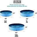 48"*12"Foldable Pet Dog Pool,Portable Kiddie Pool,Collapsible PVC Bathing Tub Swimming Pool,Indoor Outdoor Leakproof Cat Dog Pet SPA for Large Medium Small Dogs Cats and Kids (Blue)