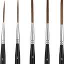 5 Pcs Pinstriping Brush Long Liner Brushes Detail Paint Brushes Fine Point Tip Pinstriping Scroll Outlining Brush for Artists Watercolor Acrylic Painting Marking Outlining Filling Creating Edge size12345