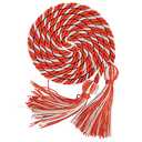 2 Pack OSBO GradSeason Graduation Honor Cord 68" Long (Dark Orange/White)