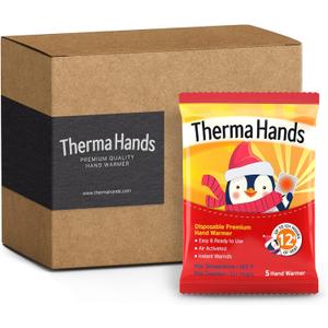 Hand Warmers (20 Packs) - Premium (Size: 3.5 inch x 4 inch, Duration: 12+ Hours, Max Temp: 163 F) Air-Activated, Convenient, Safe, Single Use, Natural, Odorless, & Long Lasting Hand Warmers Disposable