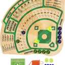 WodGod Baseball Board Game,Baseball Dice Board Game,Solid Wood,12 Colourful Beads and Dice,Manual Included,Portable,Perfect for Home Party,Family Night and Road Trip (Sector)