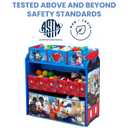 Delta Children Disney Mickey Mouse 6 Bin Design and Store Toy Organizer