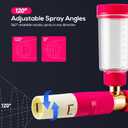 REALYOU Foam Cannon Pro, Foam Cannon for Pressure Washer with 1/4'' Quick Connector, Soap Cannon with Adjustable Nozzle, Fits Most Car Washing Accessories-Pink