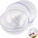 40 Set 4 Inch Clear Ornaments, Clear Plastic Fillable Christmas Ornaments Balls for Wedding Party Home Decor DIY Craft